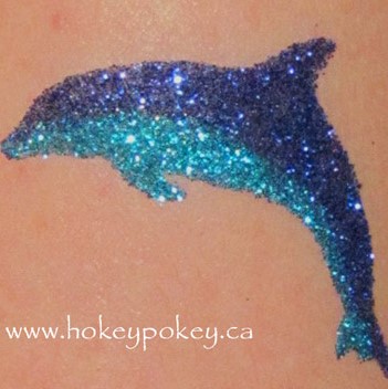 glitter tattoo dolphin