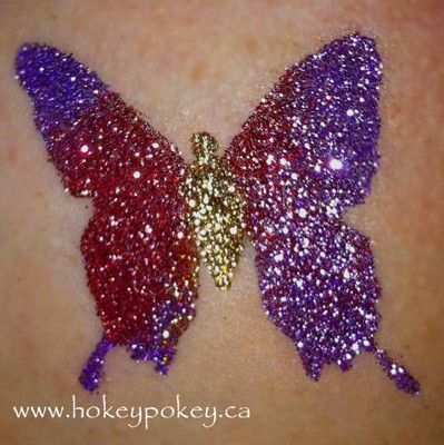 butterfly glitter tattoo