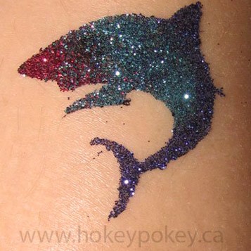 glitter tattoo shark