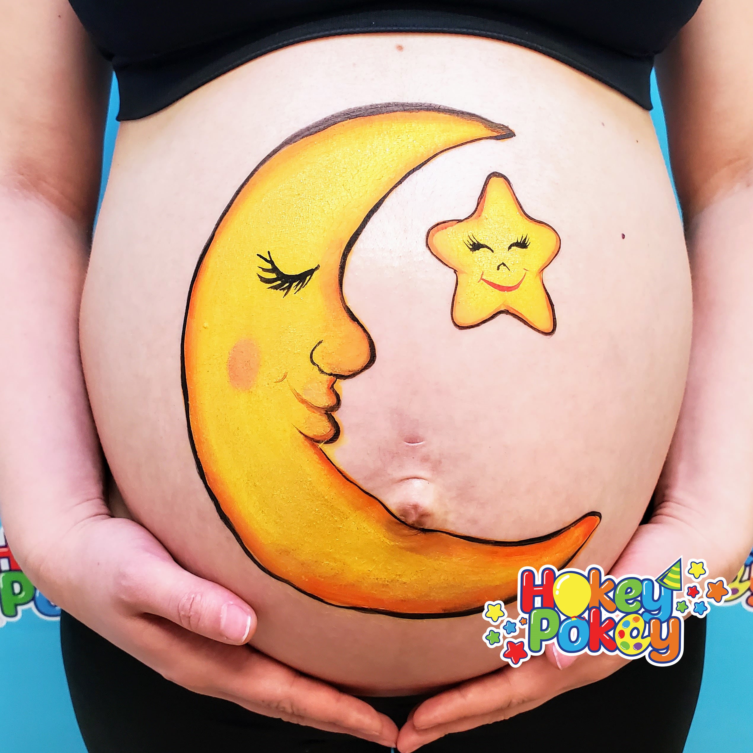 moon belly painting
